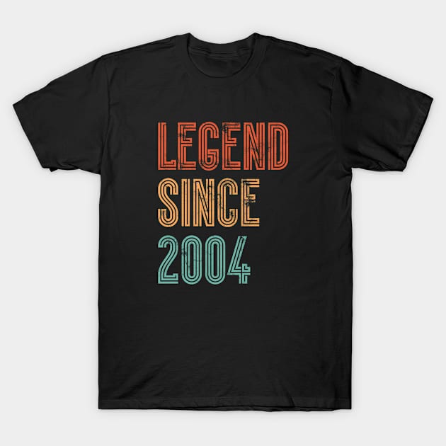 Legend Since 2004 Born In 2004 T-Shirt by silentboy